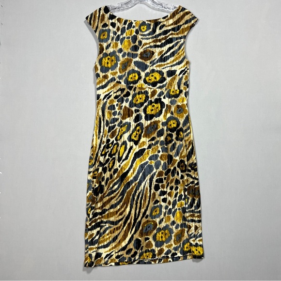 Connected Apparel Women’s Animal Print Dress Size 10 - Picture 5 of 7